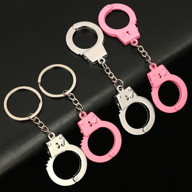 mini handcuff keychain Couple Keychain Holder Key Chain Rings For Crafts  Keychain Hardware - AliExpress